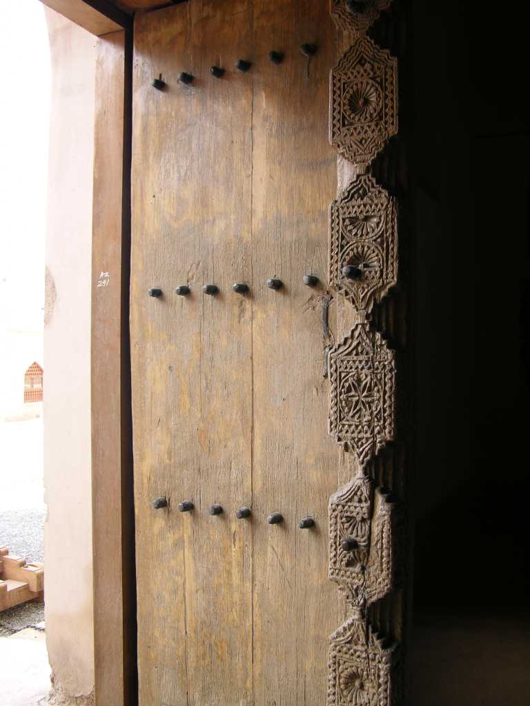 Muscat 06 Nizwa 06 Round Tower Entrance Door The original door was made especially thick to help stop attempts to break into the Round Tower.